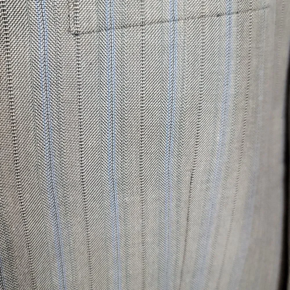 Vicenzi 3 button taupe with blue pinstripe blazer